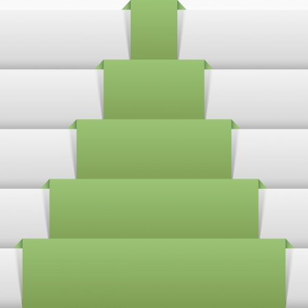 Paper in the shape of Christmas tree, illustration.のイラスト素材