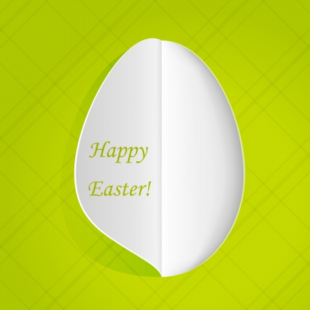 Card with paper Easter egg, illustration のイラスト素材