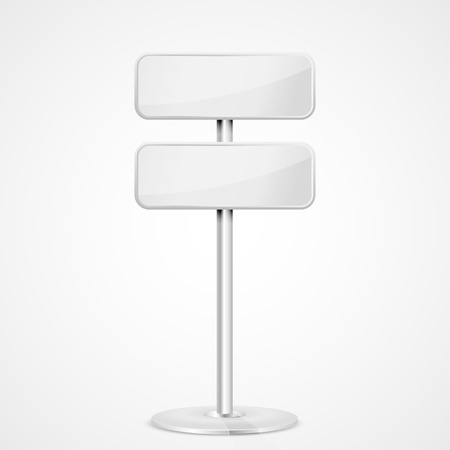 Rectangular road signs on a stand, illustration のイラスト素材
