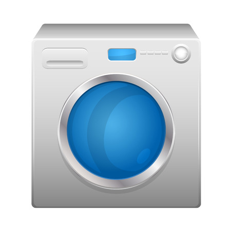 Washing machine isolated on white background, illustration.のイラスト素材