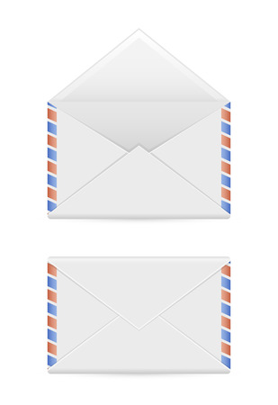 Envelope mail icons isolated on white background, illustration.のイラスト素材