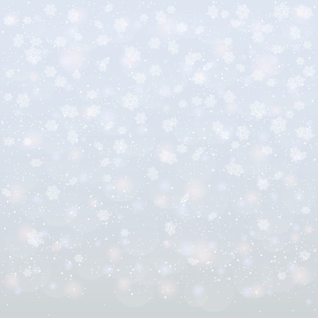 Christmas background with falling snowflakes, snowy winter, illustration.のイラスト素材