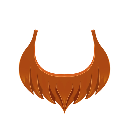 Beard isolated on white background, illustration.のイラスト素材