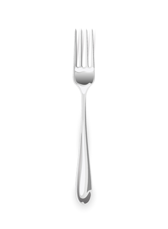 Metal fork isolated on white background, illustration.のイラスト素材