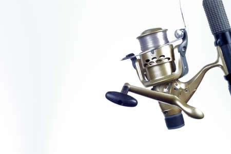 Spinning on white background, isolate, close-upの写真素材