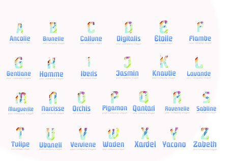 Logo collection, letters Template for your companyのイラスト素材