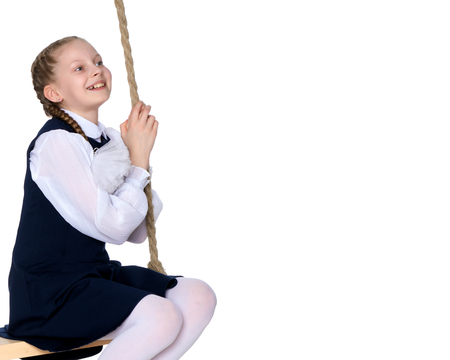 Portrait of a little girl close-up.の写真素材