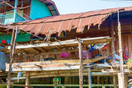 Slum in thailand view close-up.Tourism conceptの写真素材