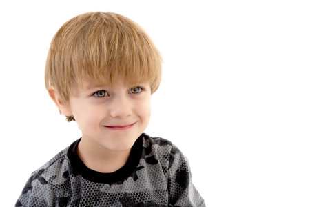 The little boy smiles. Portrait.Close-up.