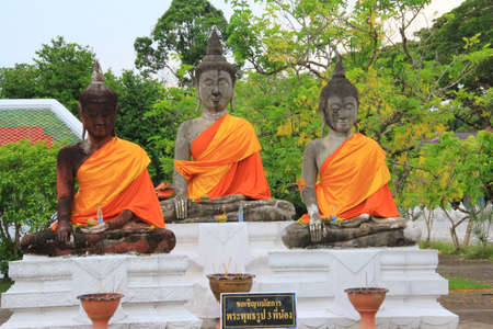 three monks in the south of  Thailandの写真素材
