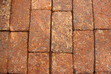 Aged brick floor textureの写真素材