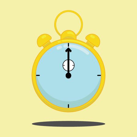 Flat Design of Classic Stopwatch Built from Golden Ratioのイラスト素材