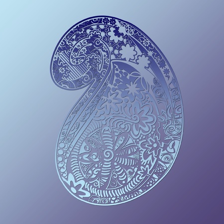 Gedetailleerde illustratie, paisley designのイラスト素材