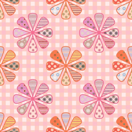seamless pattern of bright flowersのイラスト素材