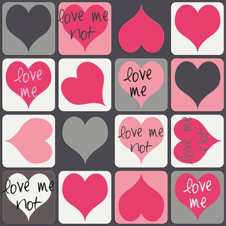 heart pattern illustration  love me  pinkのイラスト素材