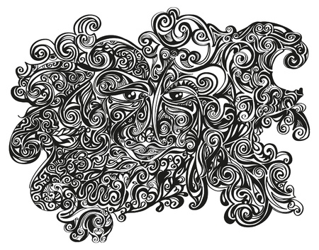 Decorated fantasy headのイラスト素材