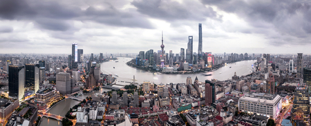 Shanghai city panorama viewのeditorial素材