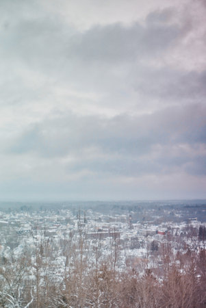 Panoramic view of the city of Vilnius in Lithuania.