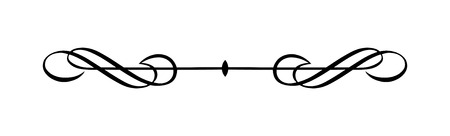 Vintage Calligraphic Wicker Rosette - Decorative Vignette with Floral Elementsのイラスト素材