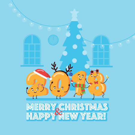 Holiday concept greeting card.のイラスト素材