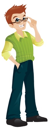 Casual Man Modelのイラスト素材