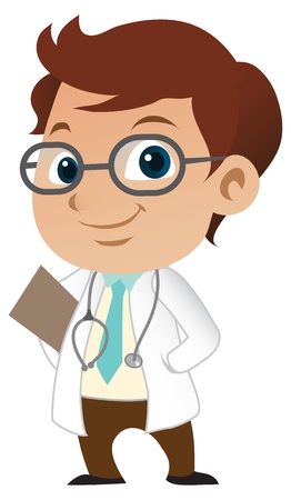 Cute little male doctorのイラスト素材