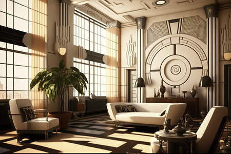 Elegant Art Deco Living Roomの素材