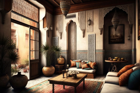Vibrant Moroccan Interior Design Living Roomの素材