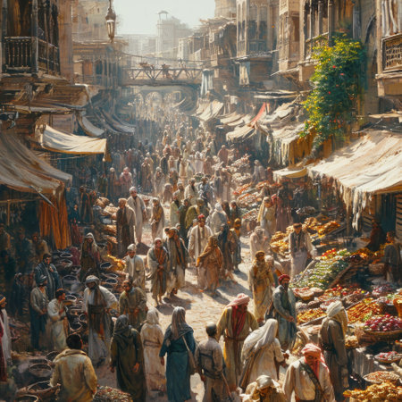 Vibrant Marketplace of the Middle Eastの素材