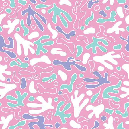 Hand drawn abstract shapes. Vector repeat. Great for home decor, wrapping, scrapbooking, wallpaper, gift, kids, apparel.のイラスト素材