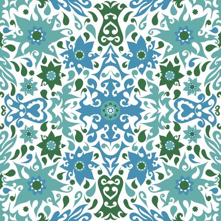 Ornate floral kaleidoscope tile. Vector repeat. Great for home decor, wrapping, scrapbooking, wallpaper, gift, kids, apparel.のイラスト素材