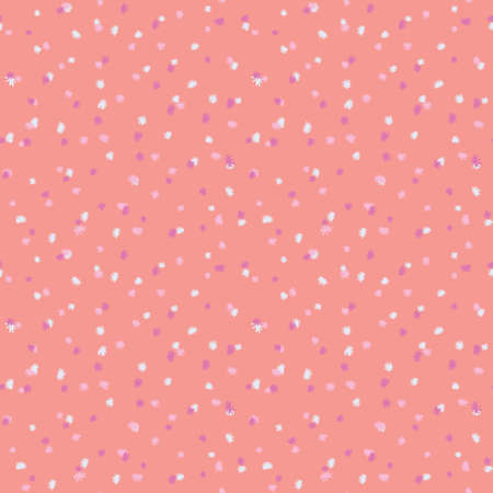 Floral doodle star bursts in purple, pink, white. Vector repeat. Great for home decor, wrapping, scrapbooking, wallpaper, gift, kids, apparel.のイラスト素材