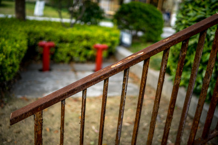 Rusted handrailの写真素材
