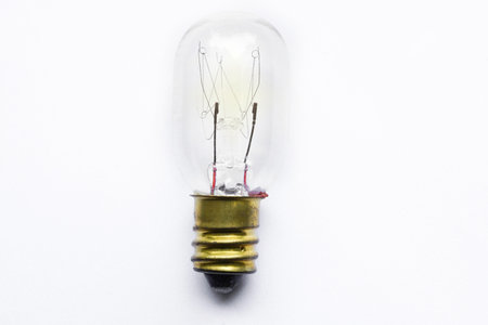 Car light bulb low watt and low light decorate with light yellow effect on isolated backgroundの写真素材