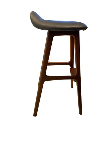 The old wooden stool on isolated backgroundの写真素材