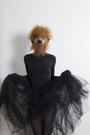 werewolf woman wearing a tutuの写真素材