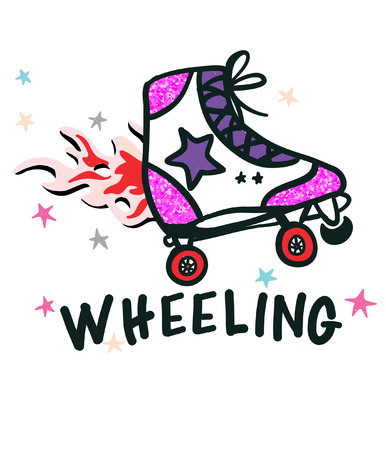 Hand drawn shoes vector design for t shirt printingのイラスト素材