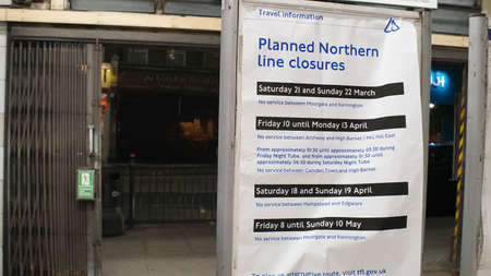 London, UK, March, 20, 2020: Coronavirus poster at subway about changes in lifeのeditorial素材