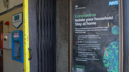 London, UK, March, 20, 2020: Coronavirus poster at subway about changes in lifeのeditorial素材
