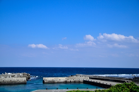 Dock by the seaの写真素材