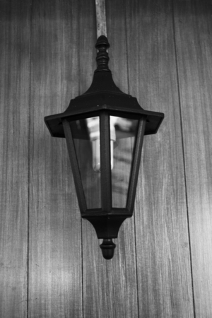 Antique lantern for interior photo in black and whiteの写真素材