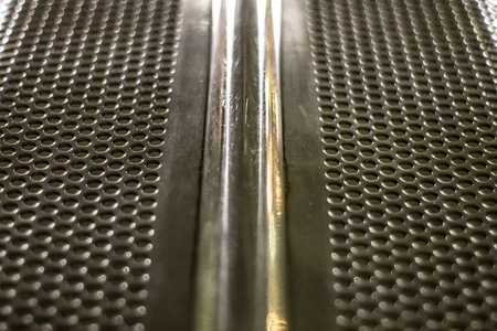 Details metal bench and night photosの写真素材