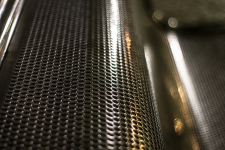 details metal bench and night photosの写真素材
