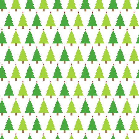 Christmas seamless pattern with christmas trees on white background. Winter Holidays texture. Background design. Template for the print,textile, packaging and decoration, wallpaper.のイラスト素材
