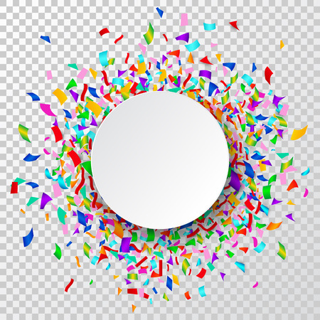 Celebration background. Background with colorful confetti and place for your text. Vector illustrationのイラスト素材