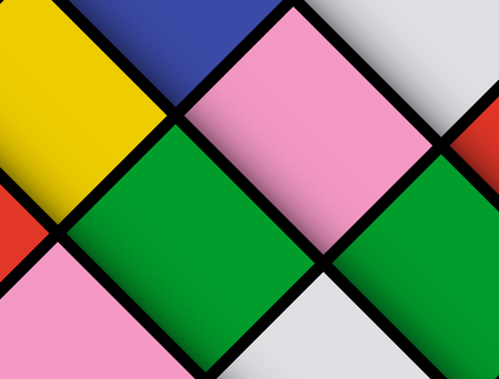 Material design. Geometric trendy design. 3D abstract mosaic.のイラスト素材