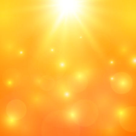 Orange light background. Sunny background. Vector illustrationのイラスト素材
