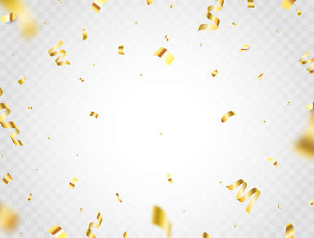 Confetti celebrate frame. Carnival party serpentine. Streamer, ribbon firework explosion. Birthday design. Anniversary banner. Festive surprise. Holiday card. Falling tinsel. Vector illustrationのイラスト素材