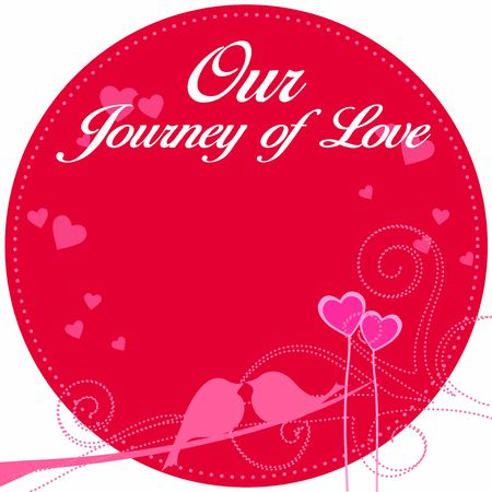 Our Journey of love. Vector illustration for Valentine's day greeting cards, printのイラスト素材
