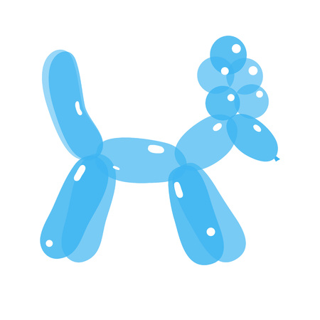 Animal balloon colorful blue dog poodle illustration isolated on white background  vector eps 10の写真素材